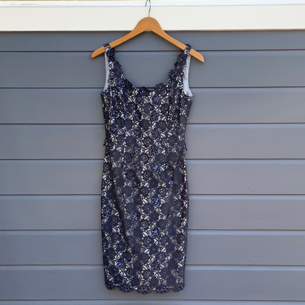 Beads, sequins, lace and satin dress!